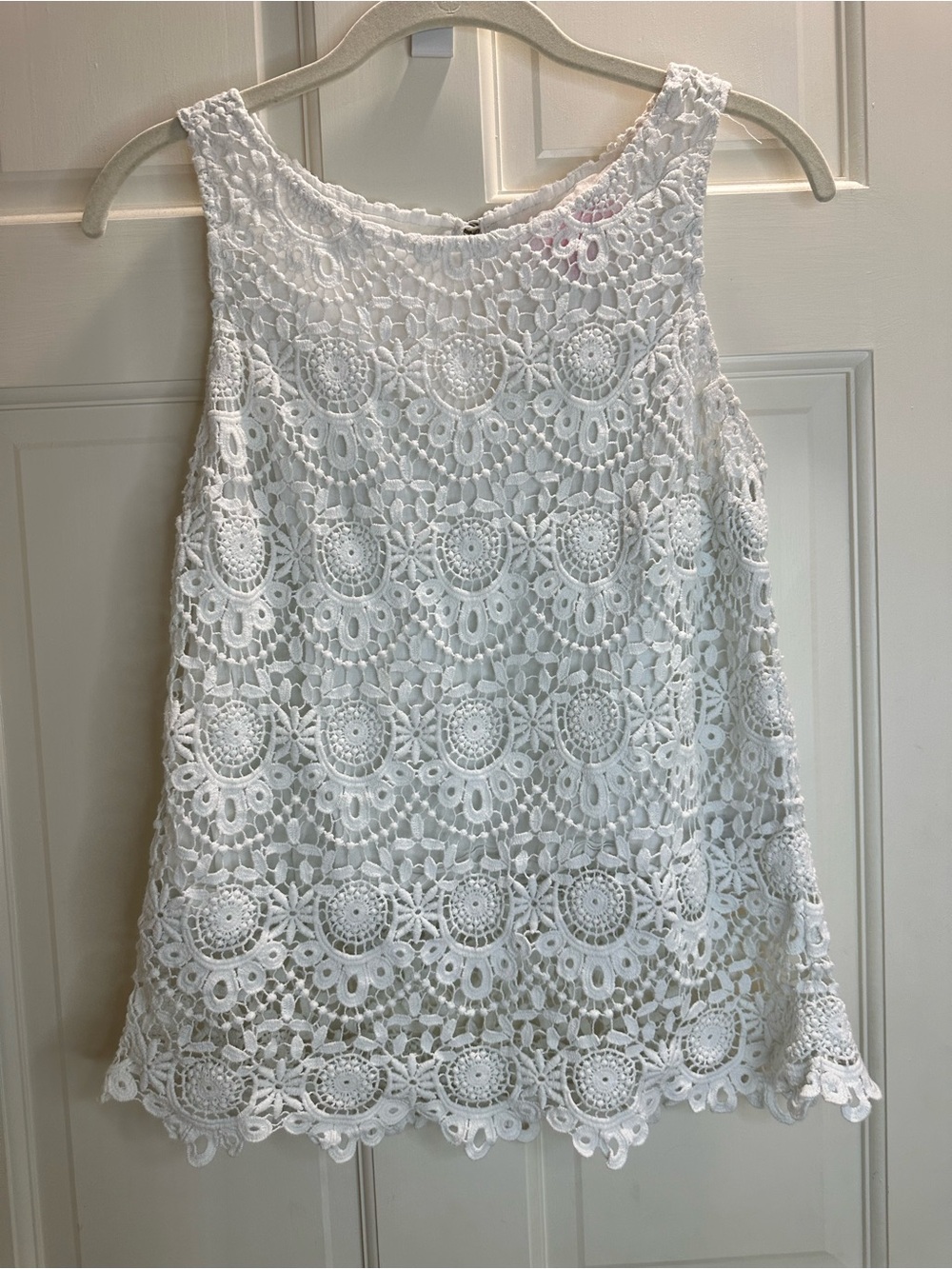 Lilly Pulitzer for Target White Crochet Lace Tank Top size small